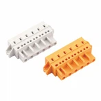 Fjöðurtengjanleg tengiblokk 7,5/7,62 mm með föstu gati